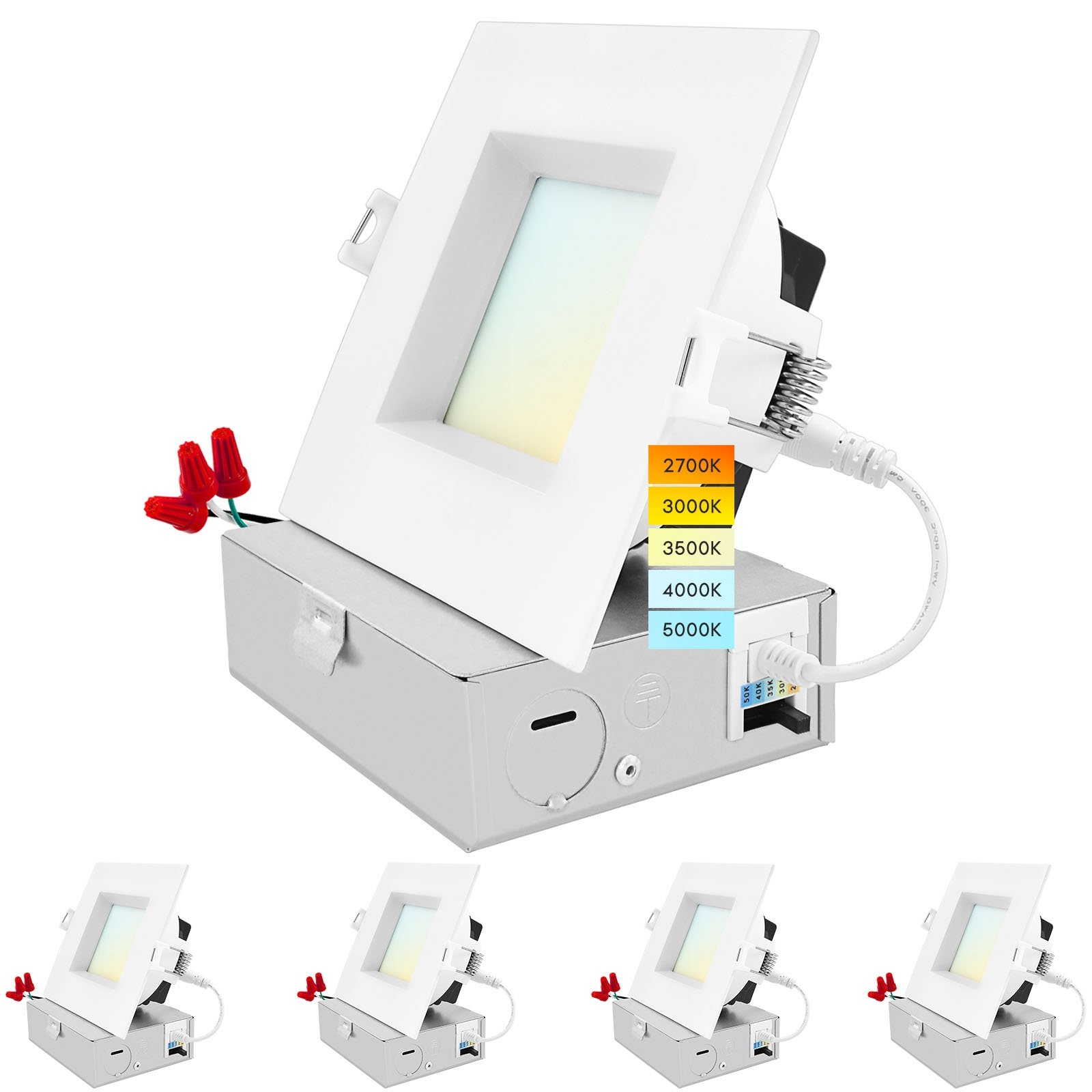 11 inch square led recessed shop light