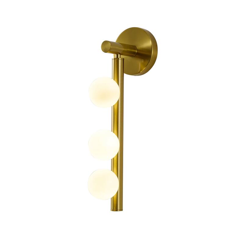 Transitional 3-Light Satin Brass Wall Sconce