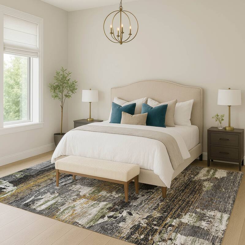 Machine Washable Indoor/ Outdoor Chic Veta Chantille Rug