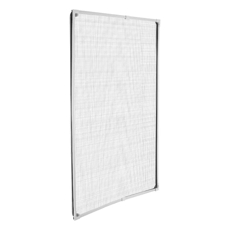 White Magnetic Window Screen with Strong Adhesive Strip and Easy Install High Transparency Fiberglass - 189.76” x 0.46” x 0.08”