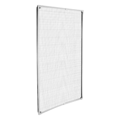 White Magnetic Window Screen with Strong Adhesive Strip and Easy Install High Transparency Fiberglass - 189.76” x 0.46” x 0.08”