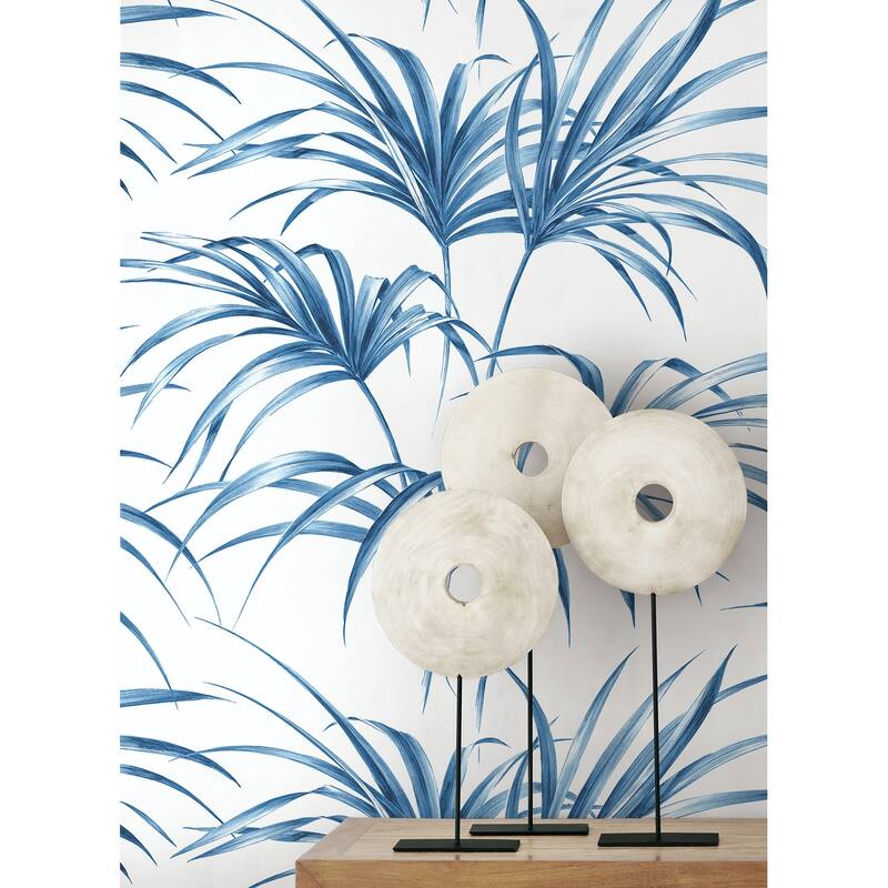 NextWall Tropical Palm Leaf Peel and Stick Removable Wallpaper