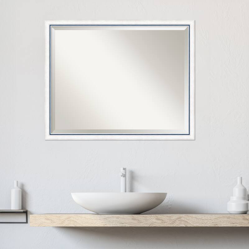 Morgan Beveled Wood Framed Bathroom Vanity Wall Mirror