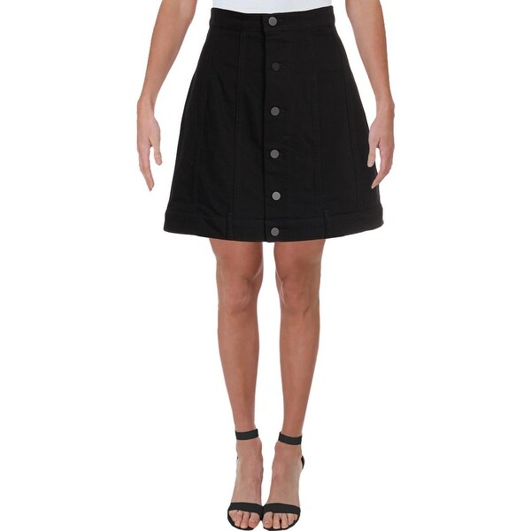 above knee denim skirt