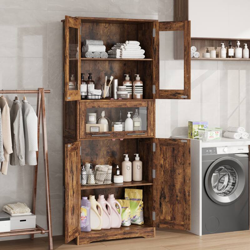 67" Tal Storage Cabinet with Glass Doors