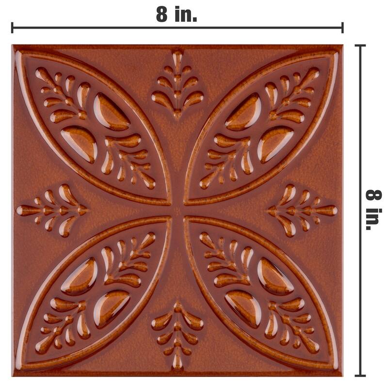 Merola Tile Trend Ambar 8" x 8" Ceramic Wall Tile