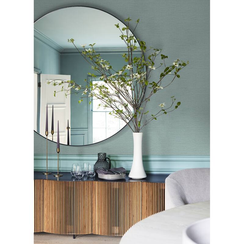 A-Street Prints Salamander Light Blue Woven Wallpaper