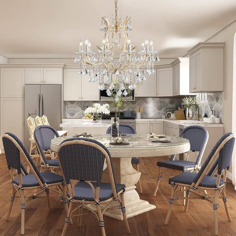 KAYLA 24 Lights Gold Candle Chandelier