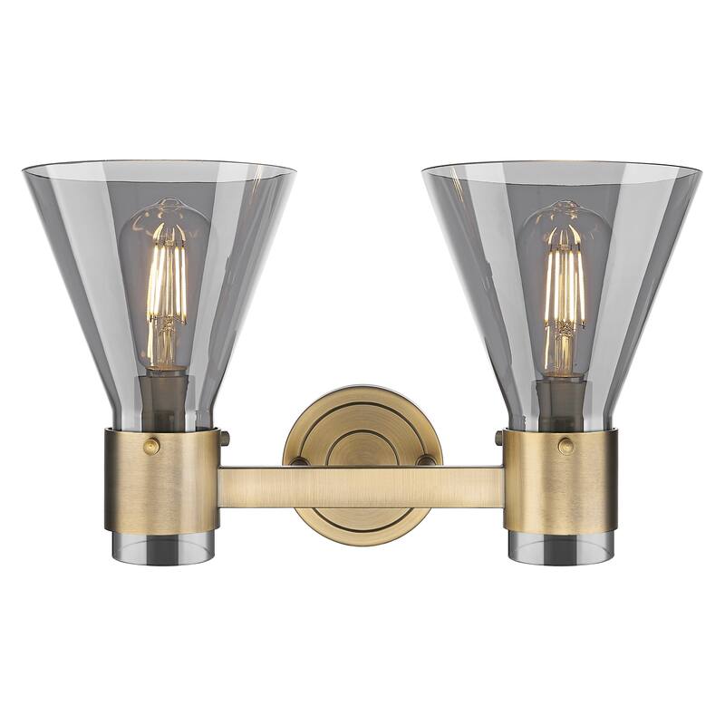 Innovations Lighting Downtown Urban - Lawton Cone - 2 Light 16" Wall-Mounted Bath Vanity Light