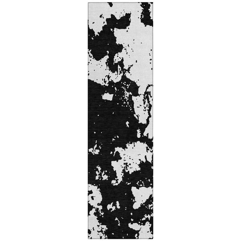 Machine Washable Indoor/ Outdoor Chantille Abstract Rug
