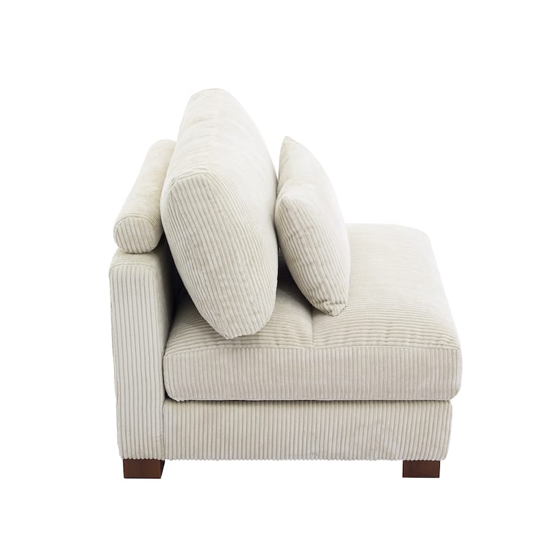 Modern Upholstered Armless Chair Accent Chair