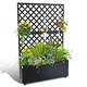 Option Diamond-shaped Trellis/With Wheels White Black