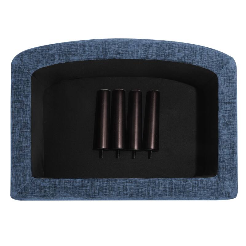 Barrel Accent Chair With Storage Ottoman,Modern Living Room Barrel Chair,Chenille Reading Chair With Ottoman For Living Room