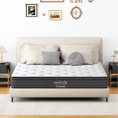 Medium Firm Mattress 10 Inch Hybrid Mattress Individually Pocketed Innerspring（Twin/Full/Queen/King）