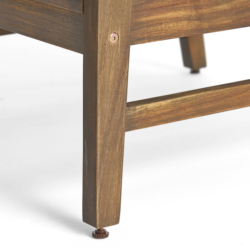 Exquisite Acacia Wood Club Chair with Water-Resistant Cushion