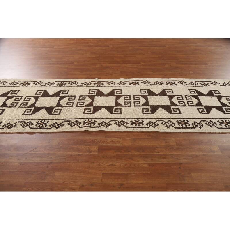 Anatolian Runner Rug Handmade Wool Carpet - 3'0"x 11'9"