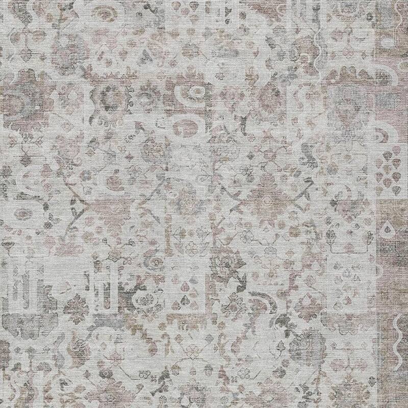 HomeRoots Patchwork Traditional Rectangle Outdoor Rug