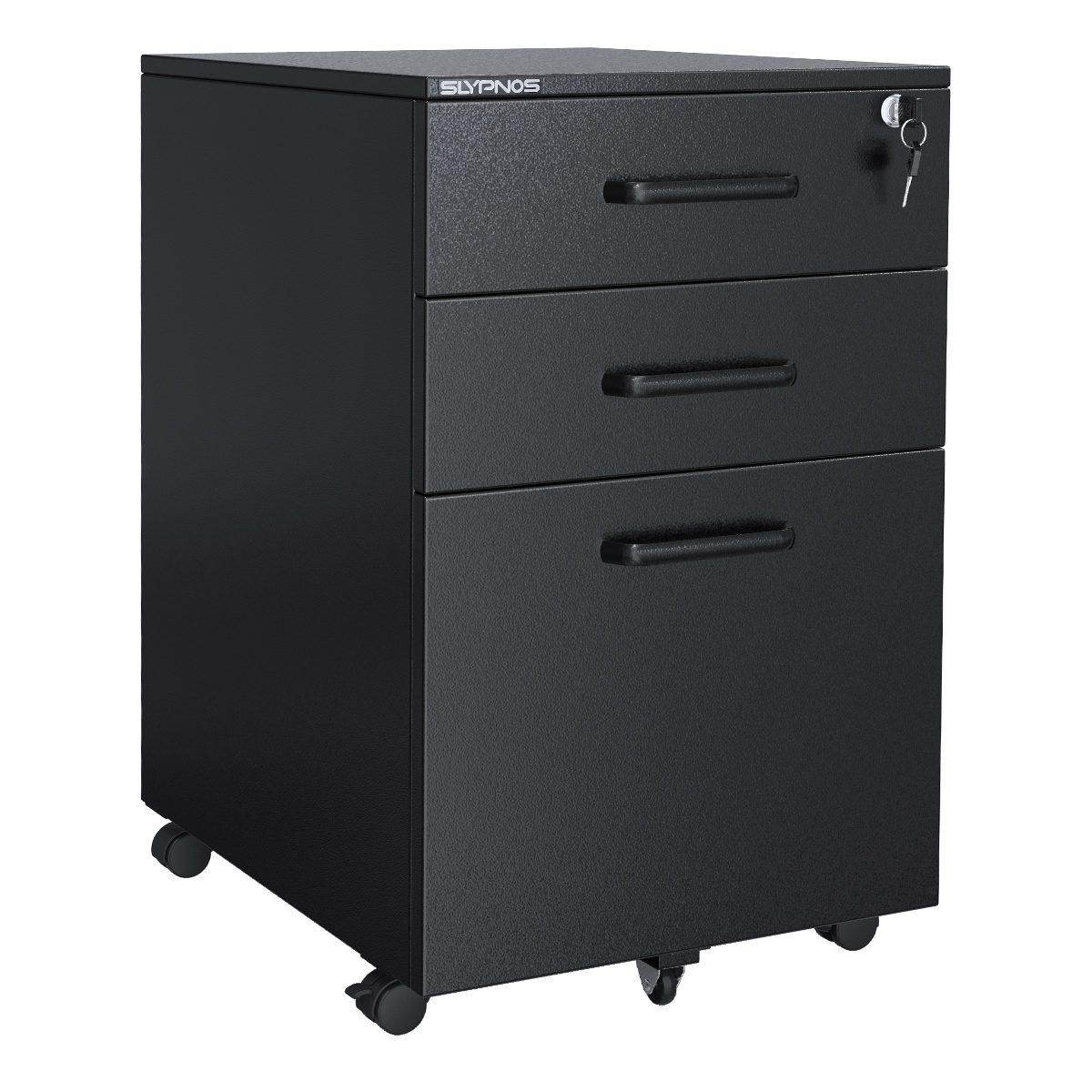Shop Slypnos 3 Drawer Mobile File Cabinet Lockable Filing Cabinet