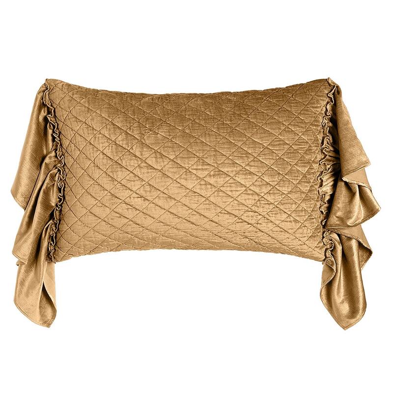 Estrella Sham, Steel Blue, Euro - Caramel - Standard Sham