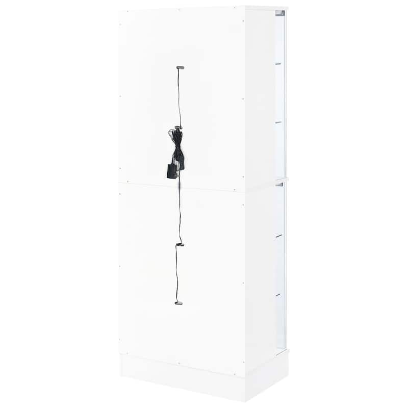Cabra Contemporary 4-door LED Curio Display Cabinet