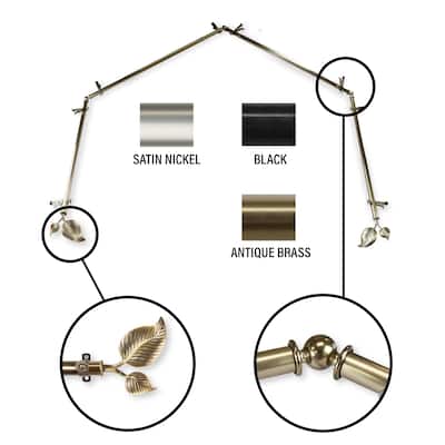 InStyleDesign Vine 4-Sided Bay Window Curtain Rod