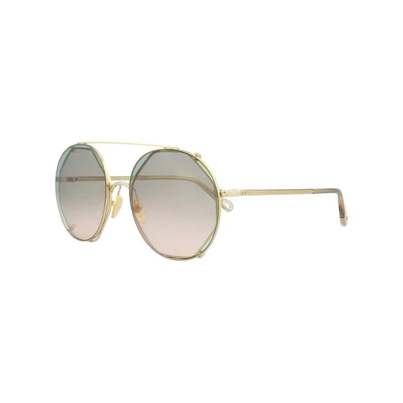 Chloé Round-Frame Metal Sunglasses