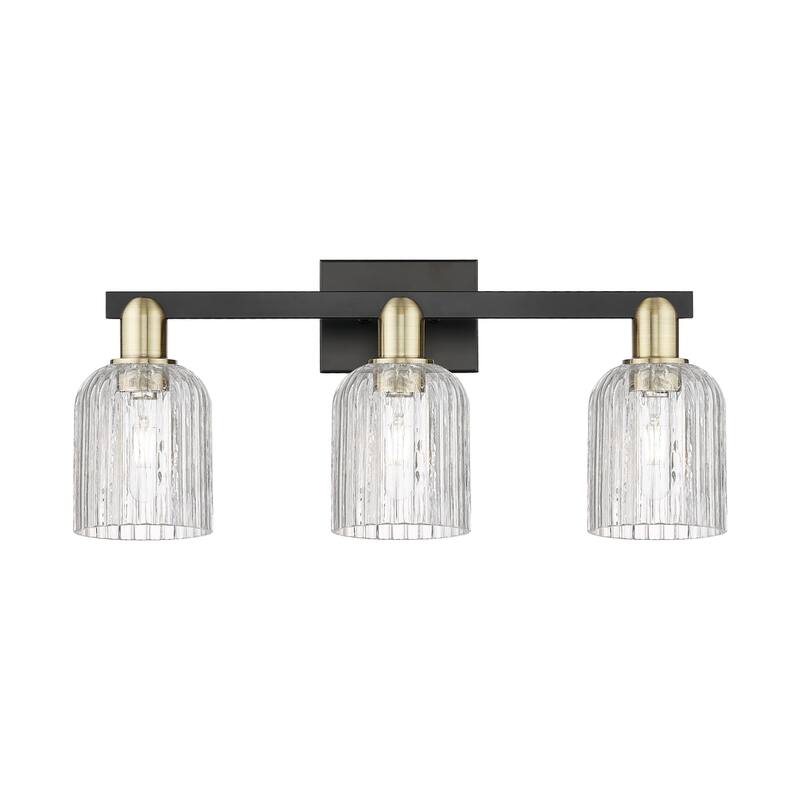 Innovations Lighting 716-3W-11-24 Bridal Veil Vanity Bridal Veil 3 - Black Antique Brass / Clear