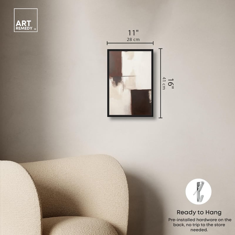 Burgundy and Beige Canvas by Art Remedy