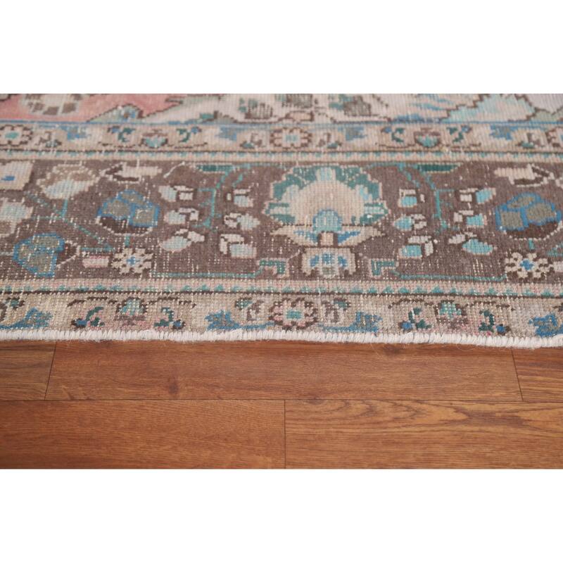 Handmade Tabriz Persian Vintage Area Rug Living Room Wool Carpet - 6'5" x 9'10"