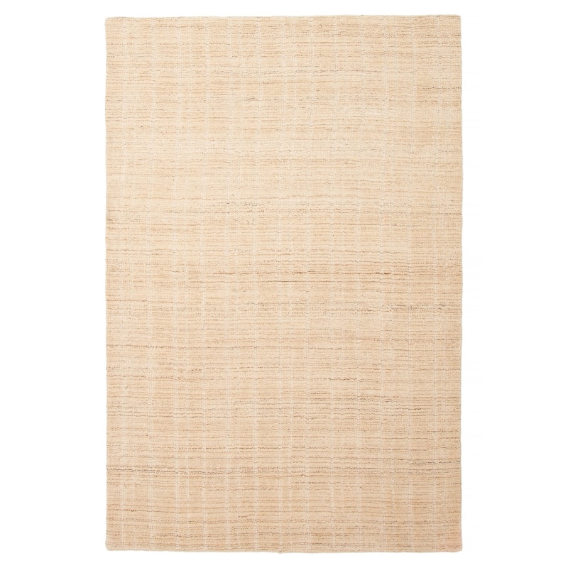 ECARPETGALLERY Hand Tufted Timeless Beige Wool Rug - 5'1 x 7'9 - Beige - 5'1 x 7'9