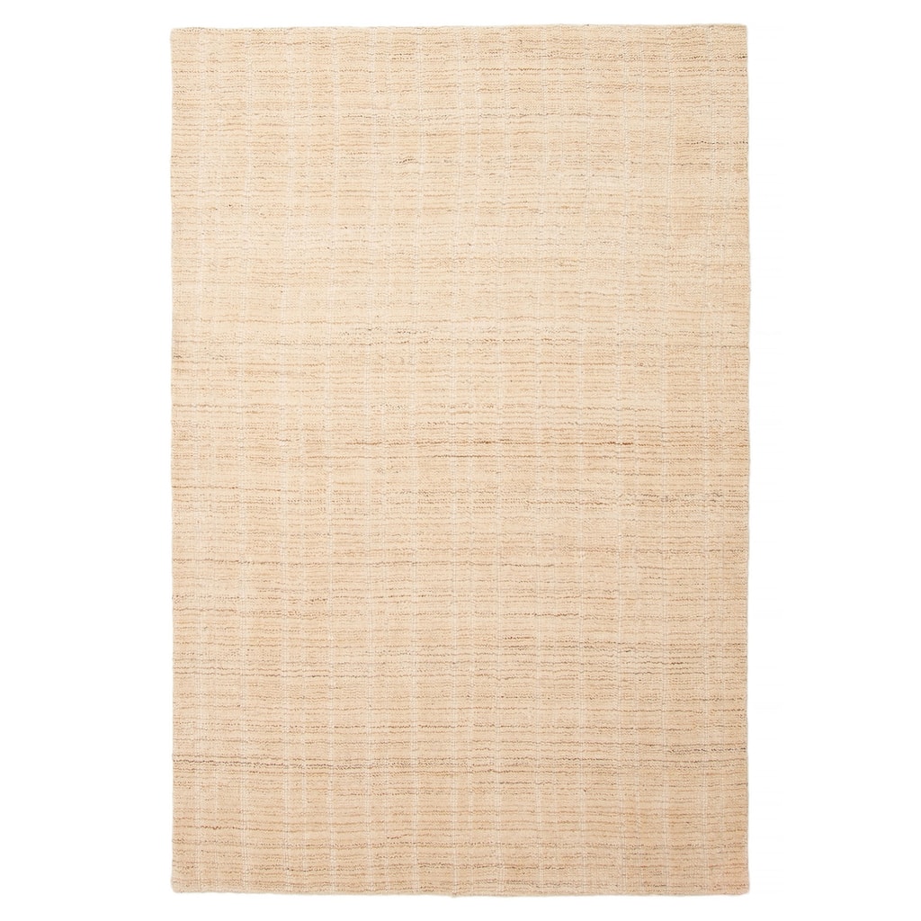 ECARPETGALLERY Hand Tufted Timeless Beige Wool Rug - 5'1 x 7'9