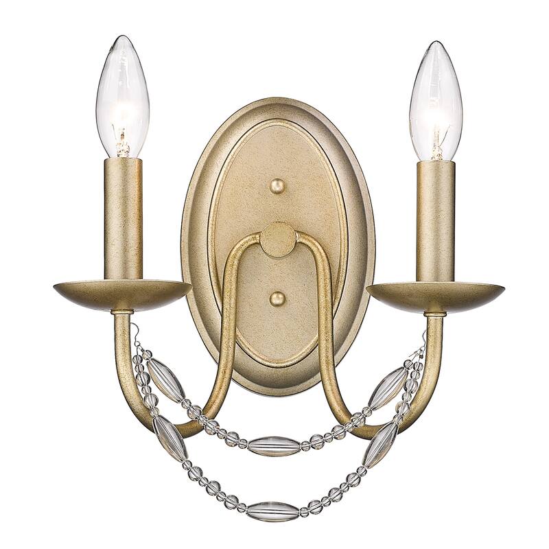 Golden Lighting Mirabella 2-light Wall Sconce in Golden Aura