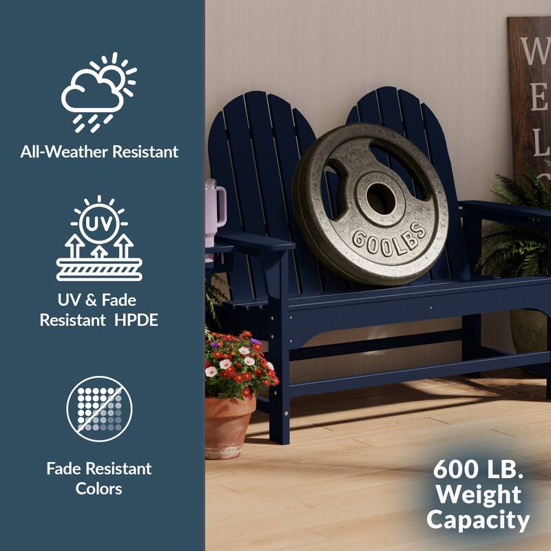 Hanniford Poly Adirondack 49 Inch Bench