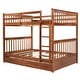 preview thumbnail 4 of 48, Full Over Full Wood Bunk Bed with Build-In Ladder,Storage Drawers Under-Bed