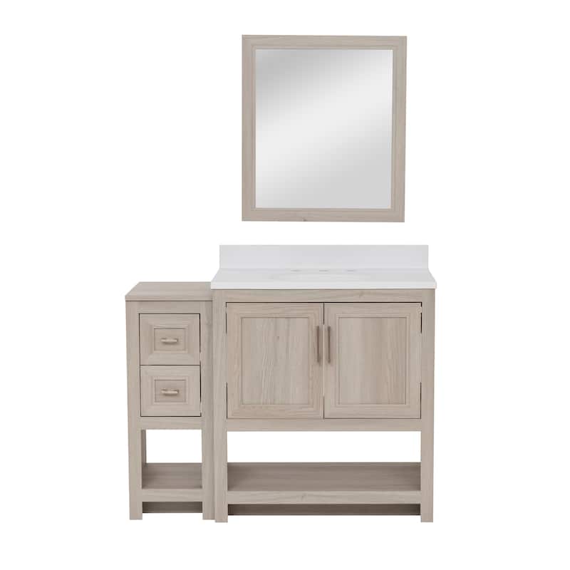 Blakely Vanity with Mirror and 12-inch Side Cabinet