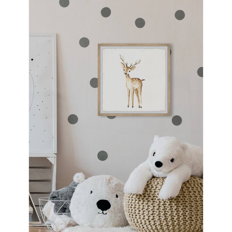 Baby Deer Antlers Framed Wall Art, Elegant Home Touch - Sophisticated Artwork for Refined Décor