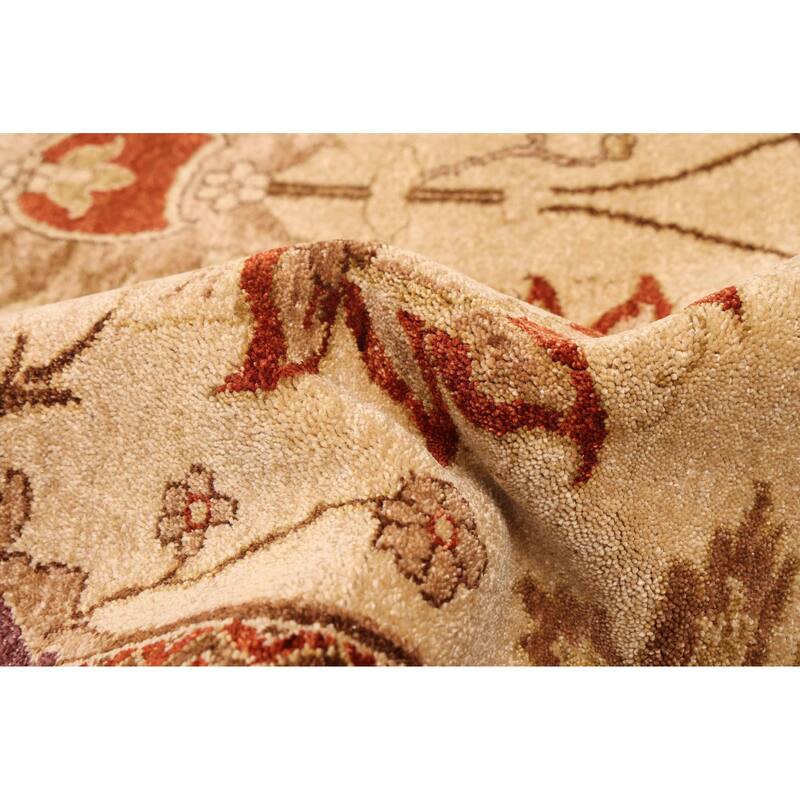 ECARPETGALLERY Hand-knotted Jamshidpour Ivory Wool Rug - 9'10 x 13'10