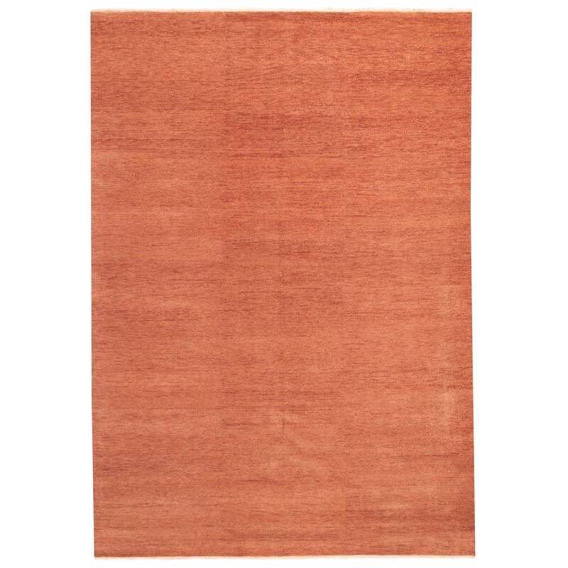 ECARPETGALLERY Hand-knotted Pak Finest Gabbeh Copper Wool Rug - 8'8 x 12'1