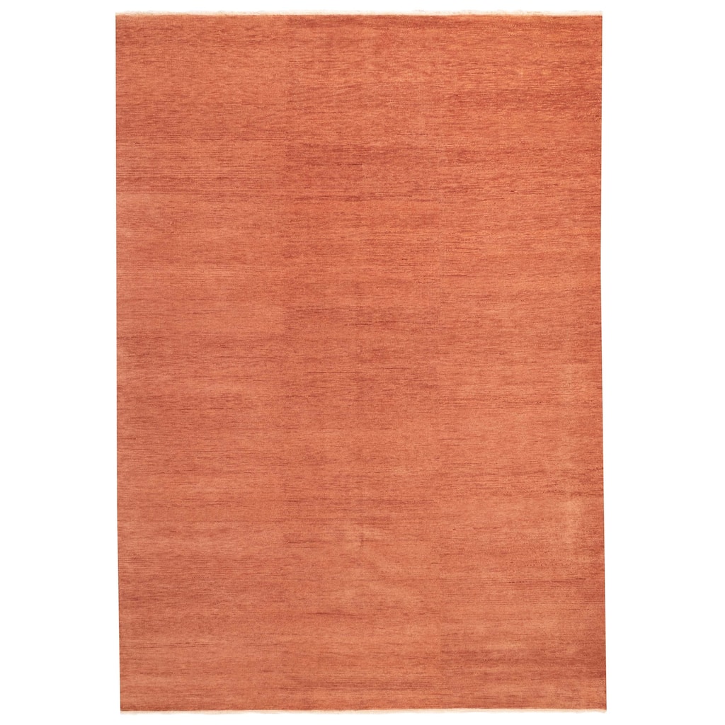 ECARPETGALLERY Hand-knotted Pak Finest Gabbeh Copper Wool Rug - 8'8 x 12'1