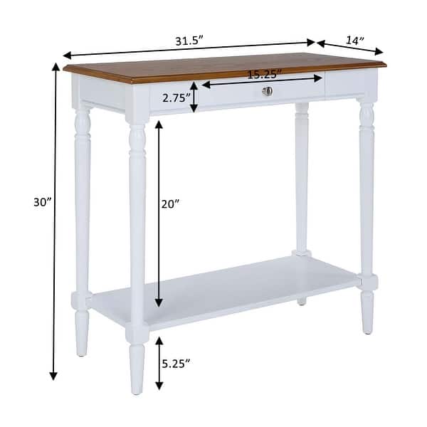 Convenience Concepts French Country 1 Drawer Hall Table with Shelf