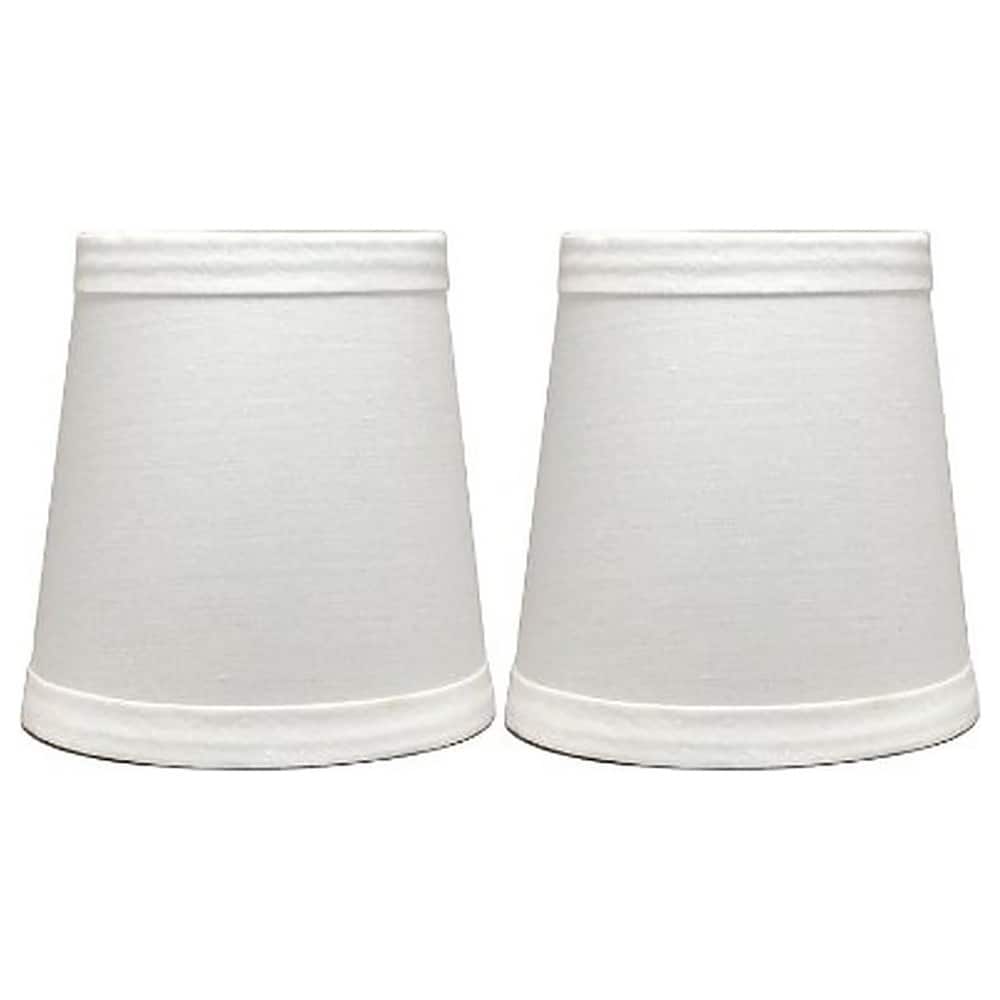 Linen Mini Chandelier Lamp Shade, Clip On, 4 inch Bottom Diameter, 4.75" Height