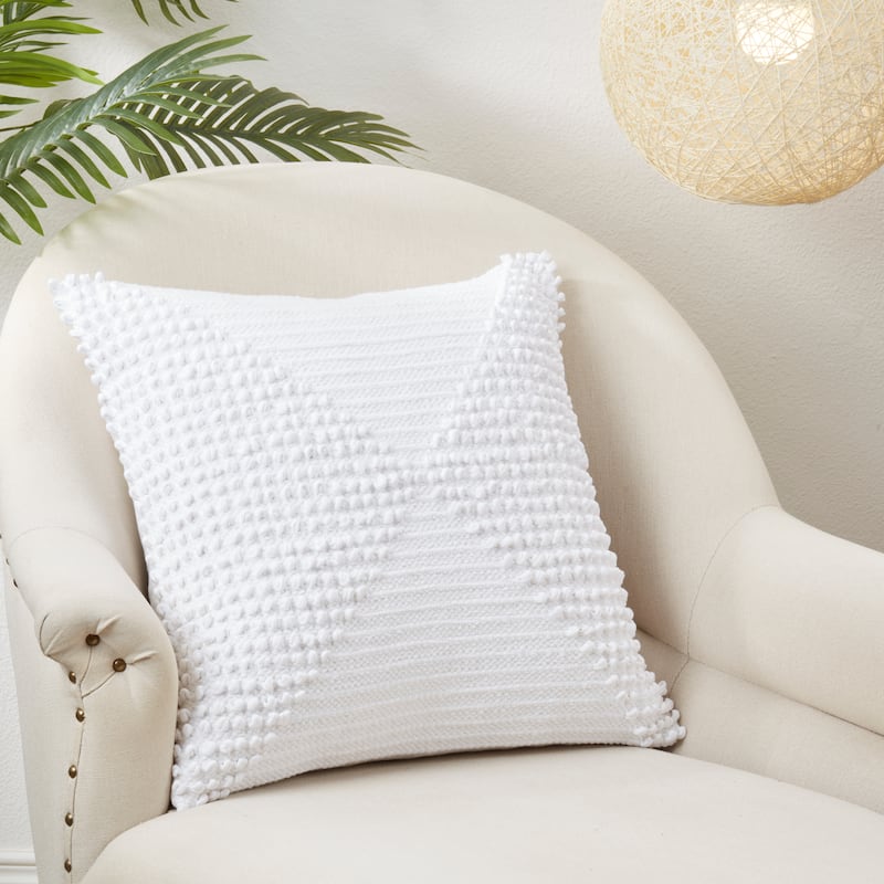 Textured Woven Diamond Throw Pillow