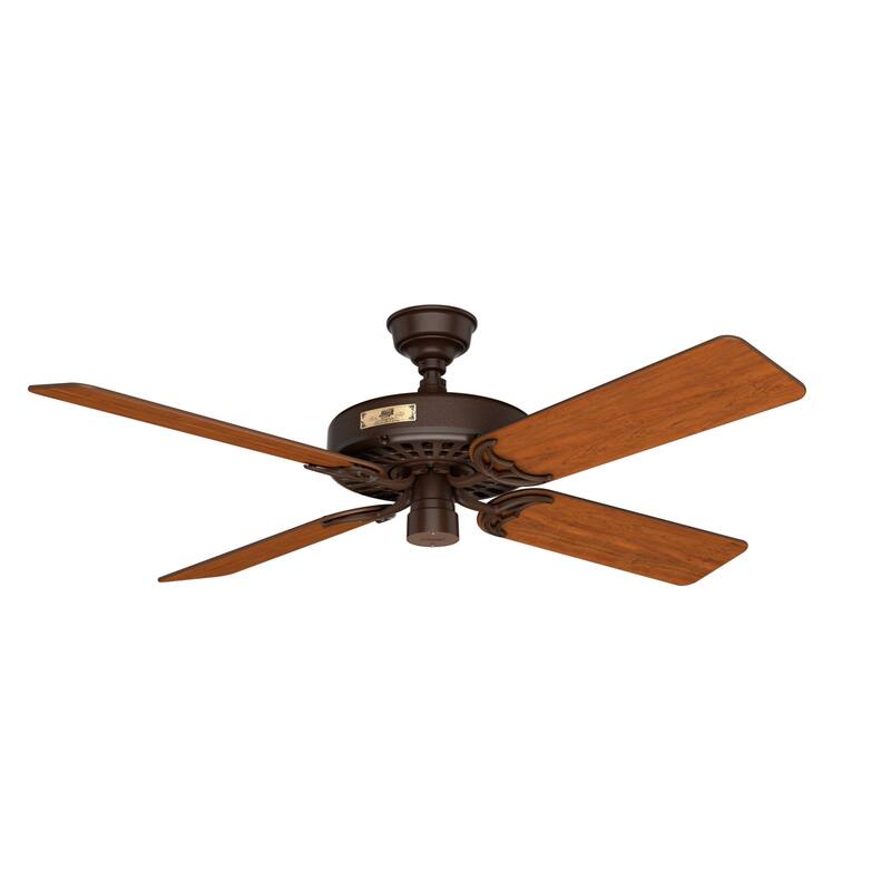 52" Hunter Original Outdoor Ceiling Fan with Pull Chain, Damp Rated - 52