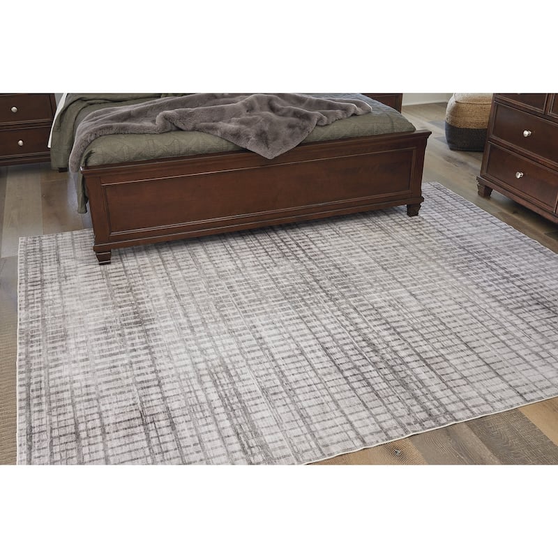 Signature Design by Ashley Cream/Taupe Moorhill Rug - 7'5" x 9'6"