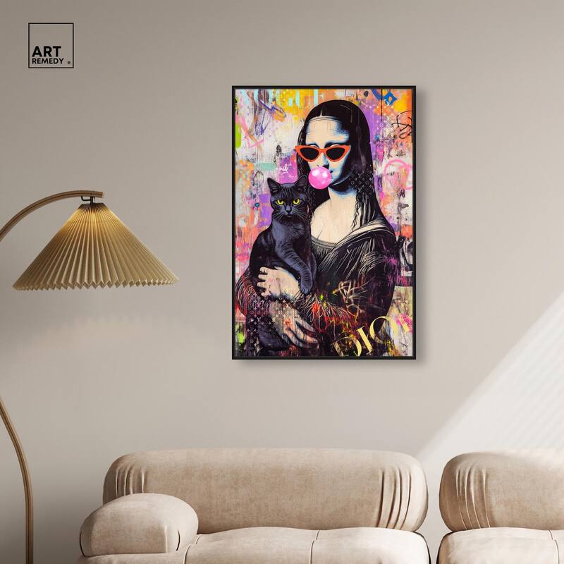 Classical Gal and Her Companion Canvas by Art Remedy