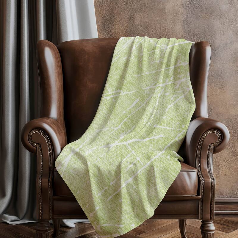 Premium Machine Washable Contemporary Fragment Sherpa Throw Blanket