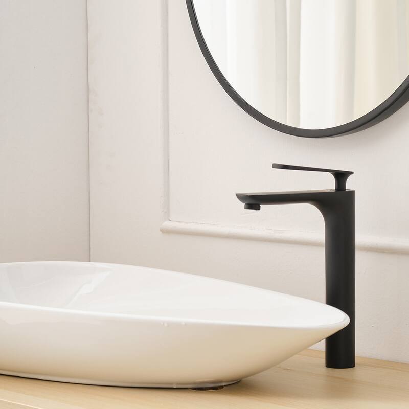 WIZ High Arc Bathroom Vessel Sink Faucet With Swivel Spout