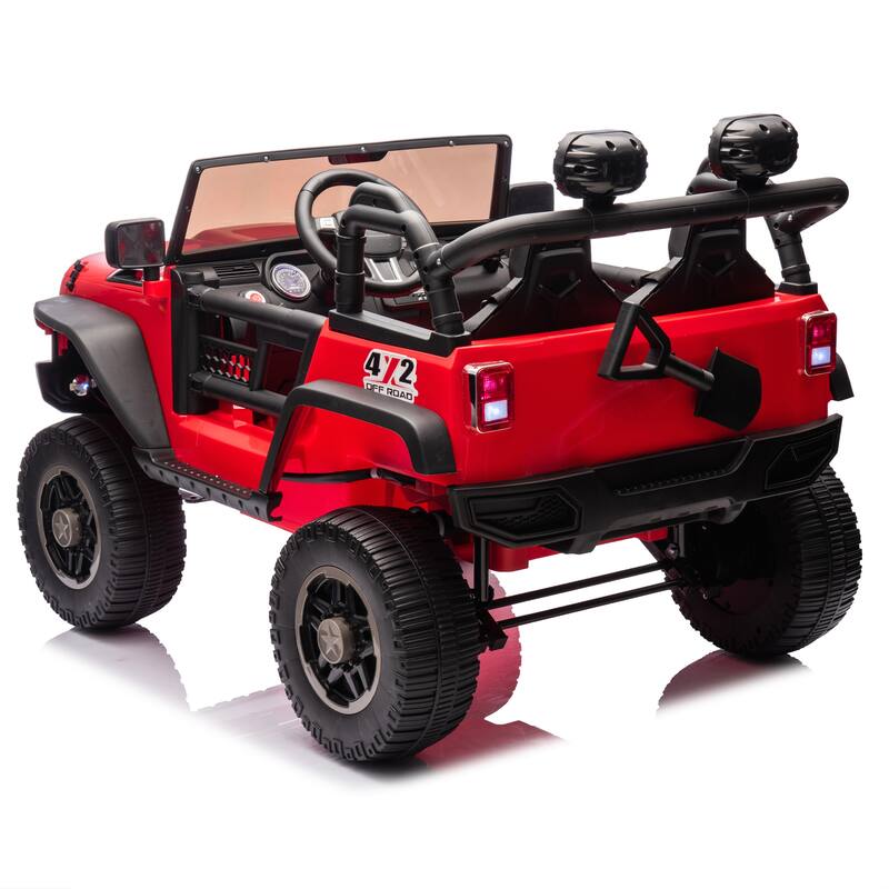 24V Electric Ride-On Truck for Kids, Two-Seater, Parental Remote Control, MP3, Bluetooth, Ages 3+