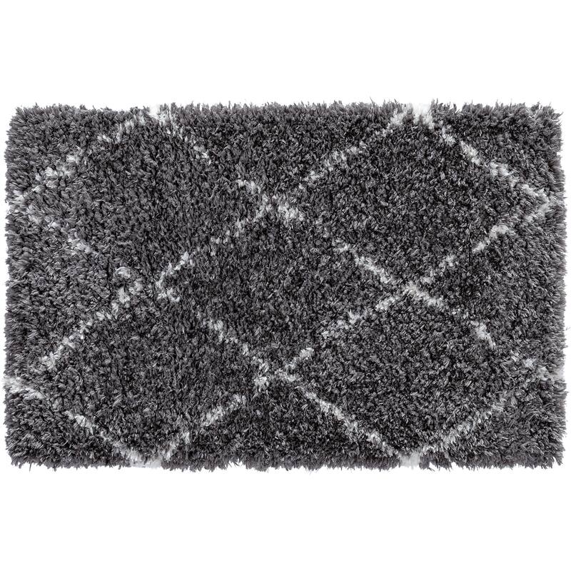 Heartfelt Shag Modern & Contemporary Diamond Indoor Area Rug