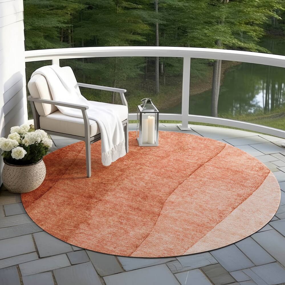 Machine Washable Indoor/ Outdoor Chantille Modern Horizon Rug